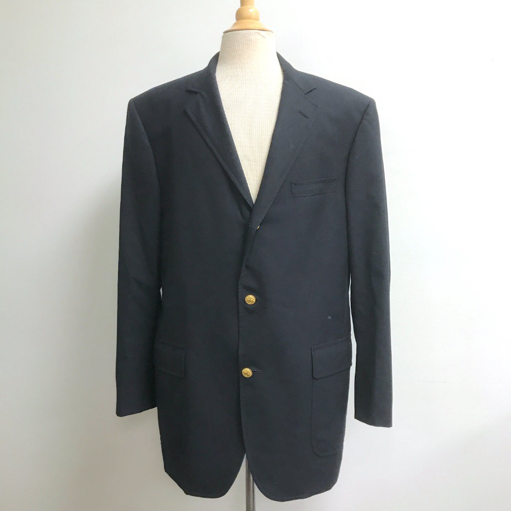 Brooks Brothers Brooksease Loro Piana Navy Blue Wool 110s Blazer 44l Classic